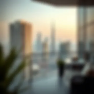 Breathtaking Cityscape from a Balcony Stunning views from a Dubai apartment balcony