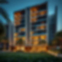 Modern apartment exterior in Dubai