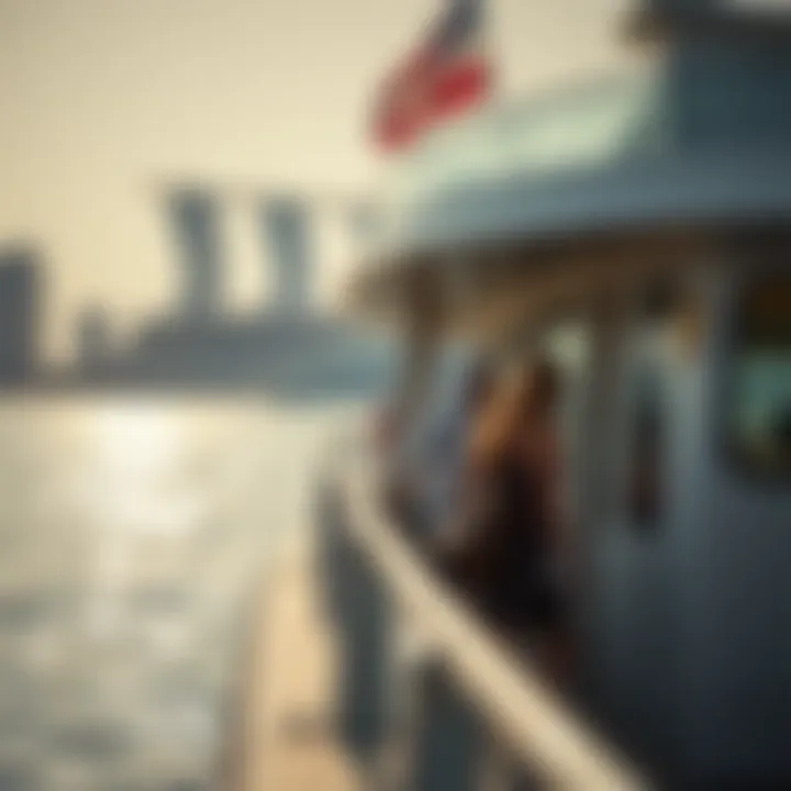 Passengers boarding a ferry at Dubai Marina