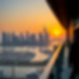 Stunning skyline view of Bay Central overlooking the marina