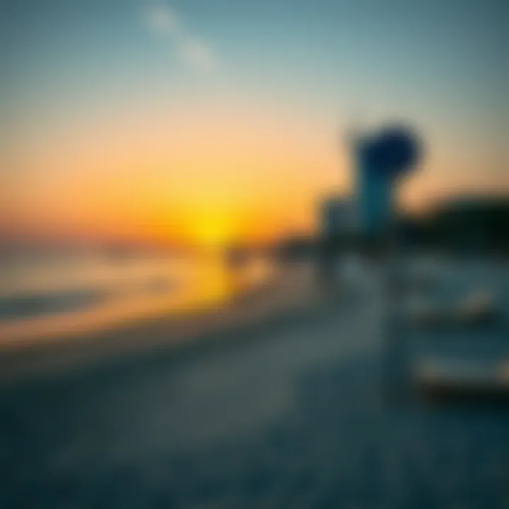 Tranquil sunset over La Mer beach, symbolizing investment potential in Dubai