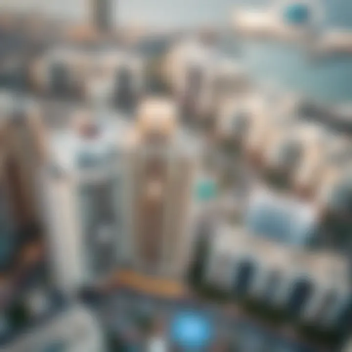 Aerial view of Dubai's diverse property developments