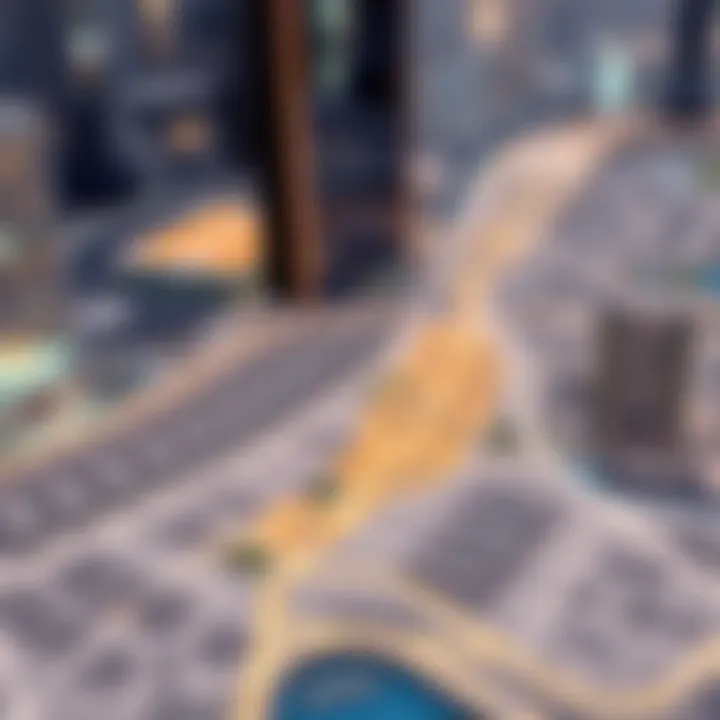 Overview map of Dubai International City highlighting zip code areas